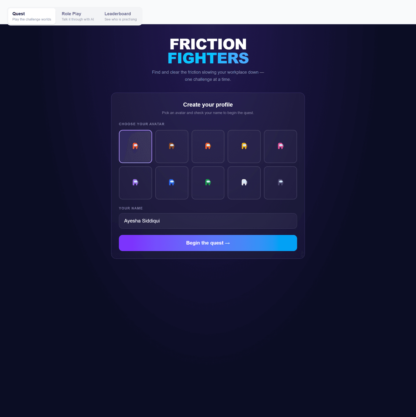 Gamified practice in the ZillionLMS Learning Playground
