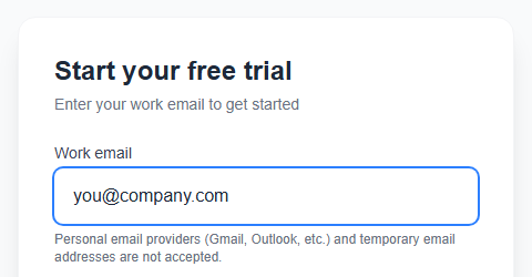 ZillionLMS free trial signup form